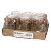 REGENT SQUARE HERMETIC GLASS JARS WITH ROSE GOLD CLIPS 6PK, 100ML