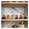 REGENT SQUARE HERMETIC GLASS JARS WITH ROSE GOLD CLIPS 6PK, 100ML