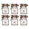 REGENT SQUARE HERMETIC GLASS JARS WITH ROSE GOLD CLIPS 6PK, 100ML