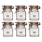 REGENT GLASS SQUARE HERMETIC JARS WITH ROSE GOLD CLIP 6 PACK, 100ML (80X50X50MM)