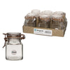 REGENT GLASS SQUARE HERMETIC JARS WITH ROSE GOLD CLIP 6 PACK, 100ML (80X50X50MM)