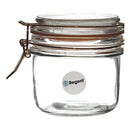 REGENT GLASS ROUND HERMETIC JARS WITH ROSE GOLD CLIP 6 PACK, 200ML (80MM DIAX85MM)