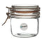REGENT GLASS ROUND HERMETIC JARS WITH ROSE GOLD CLIP 6 PACK, 200ML (80MM DIAX85MM)