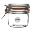 REGENT GLASS ROUND HERMETIC JARS WITH ROSE GOLD CLIP 6 PACK, 200ML (80MM DIAX85MM)