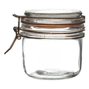 REGENT ROUND HERMETIC GLASS JARS WITH ROSE GOLD CLIP SEAL 6PK, 200ML