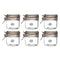 REGENT GLASS ROUND HERMETIC JARS WITH ROSE GOLD CLIP 6 PACK, 200ML (80MM DIAX85MM)