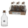 REGENT GLASS SQUARE BOTTLES WITH CORK LIDS 6 PACK, 120ML (114X51X51MM)