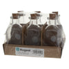 REGENT GLASS SQUARE BOTTLES WITH CORK LIDS 6PK, 120ML