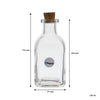 REGENT GLASS SQUARE BOTTLES WITH CORK LIDS 6PK, 120ML