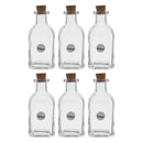 REGENT GLASS SQUARE BOTTLES WITH CORK LIDS 6 PACK, 120ML (114X51X51MM)