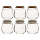 REGENT GLASS ROUND BOTTLES WITH CORK LIDS 6PK, 260ML