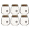 REGENT GLASS ROUND BOTTLES WITH CORK LIDS 6 PACK, 260ML (80MM DIAX94MM)