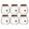 REGENT GLASS ROUND BOTTLES WITH CORK LIDS 6 PACK, 260ML (80MM DIAX94MM)