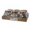 REGENT GLASS ROUND BOTTLES WITH CORK LIDS 6PK, 260ML