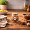 REGENT GLASS ROUND RIBBED JARS WITH CORK LIDS 6PK, 160ML