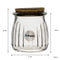 REGENT GLASS ROUND RIBBED JARS WITH CORK LIDS 6 PACK, 160ML (71MM DIAX80MM)