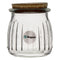 REGENT GLASS ROUND RIBBED JARS WITH CORK LIDS 6 PACK, 160ML (71MM DIAX80MM)