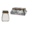 REGENT GLASS ROUND BOTTLES WITH CORK LIDS 6PK, 100ML