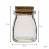 REGENT GLASS ROUND BOTTLES WITH CORK LIDS 6PK, 100ML