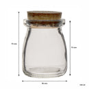 REGENT GLASS ROUND BOTTLES WITH CORK LIDS 6PK, 100ML