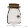 REGENT GLASS ROUND BOTTLES WITH CORK LIDS 6 PACK, 100ML (56MM DIAX76MM)