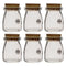 REGENT GLASS ROUND BOTTLES WITH CORK LIDS 6 PACK, 100ML (56MM DIAX76MM)