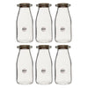 REGENT GLASS ROUND BOTTLES WITH CORK LIDS 6PK, 190ML