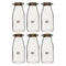 REGENT GLASS ROUND BOTTLES WITH CORK LIDS 6 PACK, 190ML (57MM DIAX133MM)