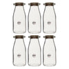 REGENT GLASS ROUND BOTTLES WITH CORK LIDS 6 PACK, 190ML (57MM DIAX133MM)