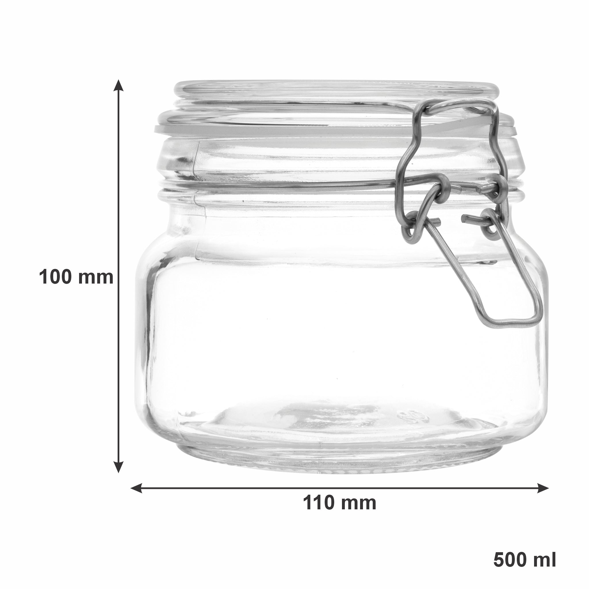 CONSOL STORE-IT JAR WITH CLIP TOP LID, 500ML