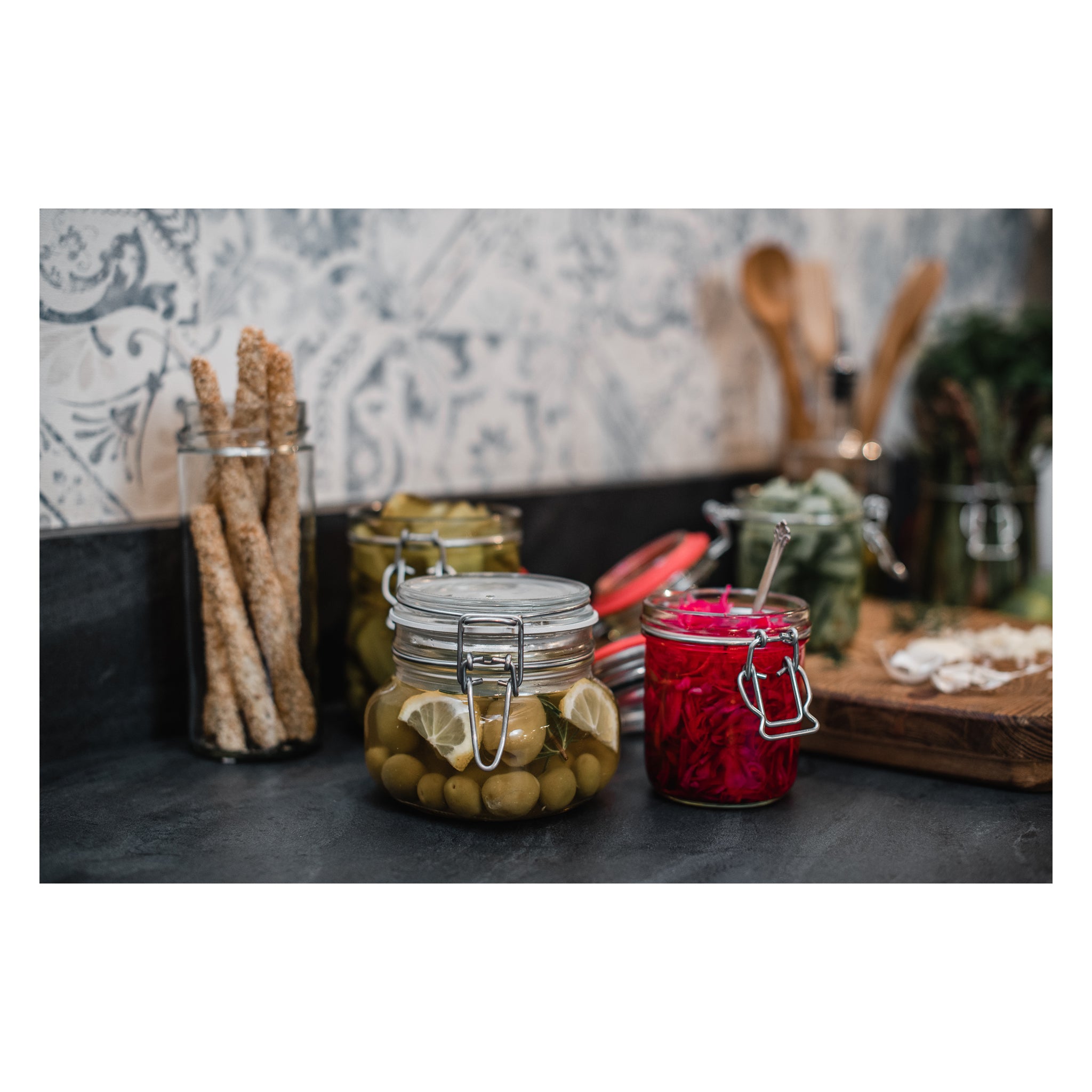 CONSOL STORE-IT JAR WITH CLIP TOP LID, 500ML