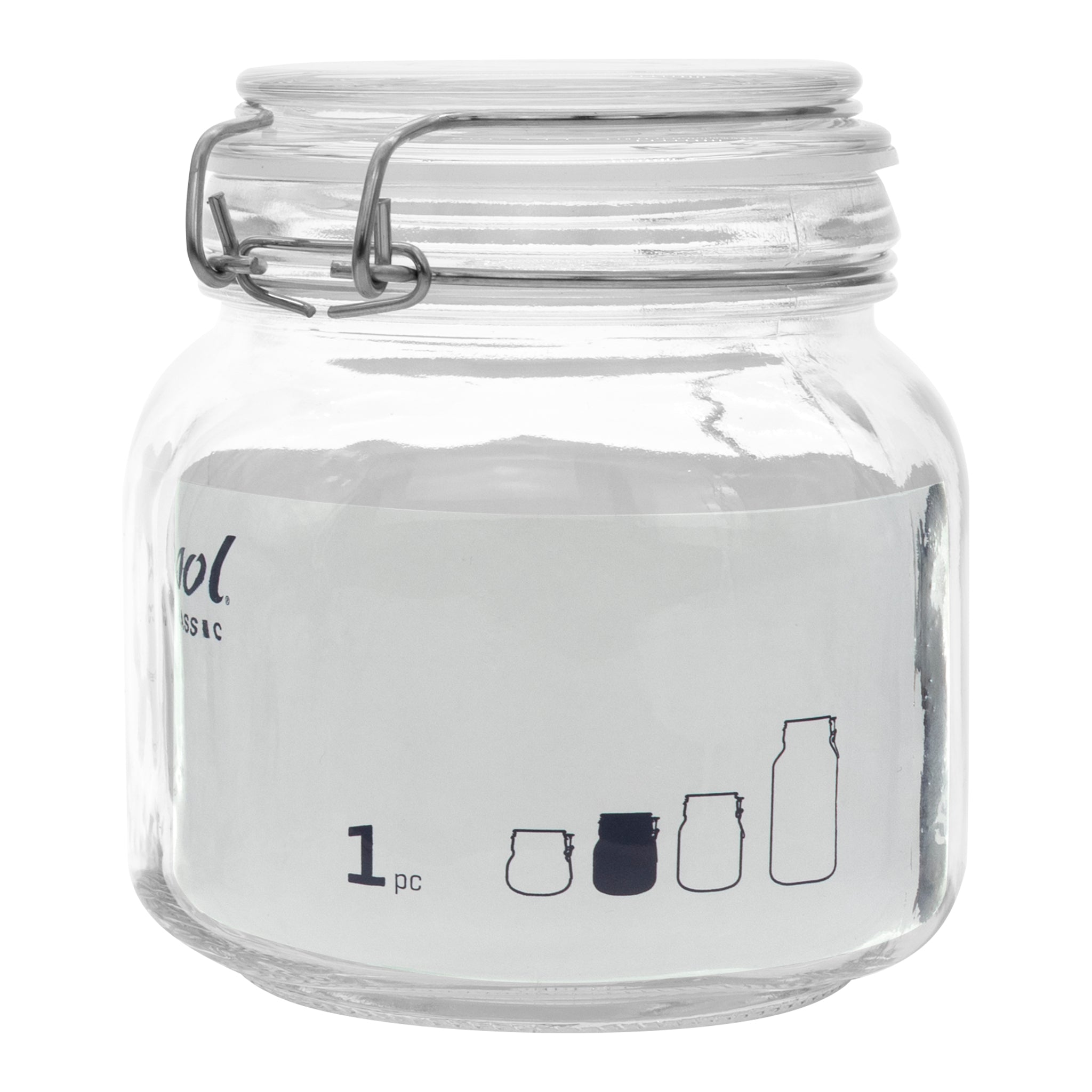 CONSOL STORE-IT JAR WITH CLIP TOP LID, 750ML