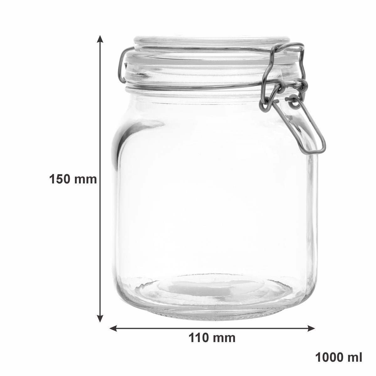 CONSOL STORE-IT JAR WITH CLIP TOP LID, 1L