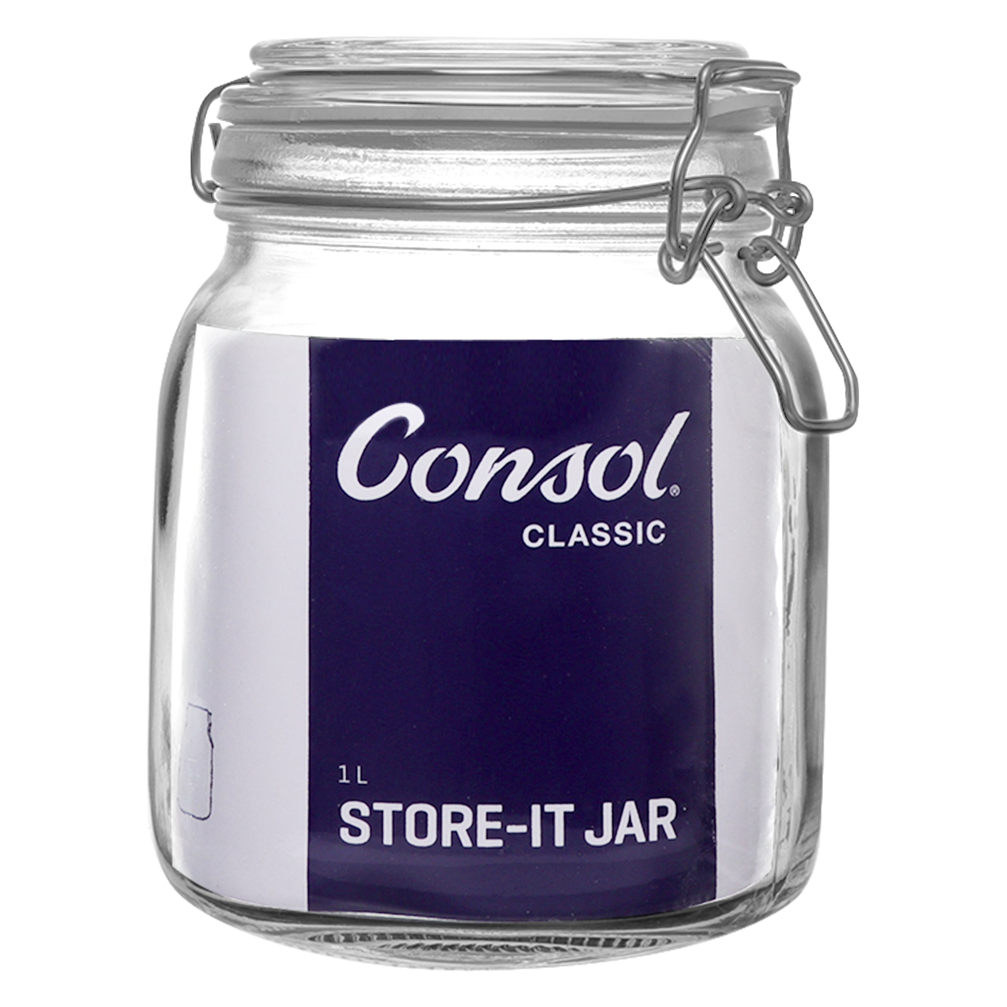 CONSOL STORE-IT JAR WITH CLIP TOP LID, 1L