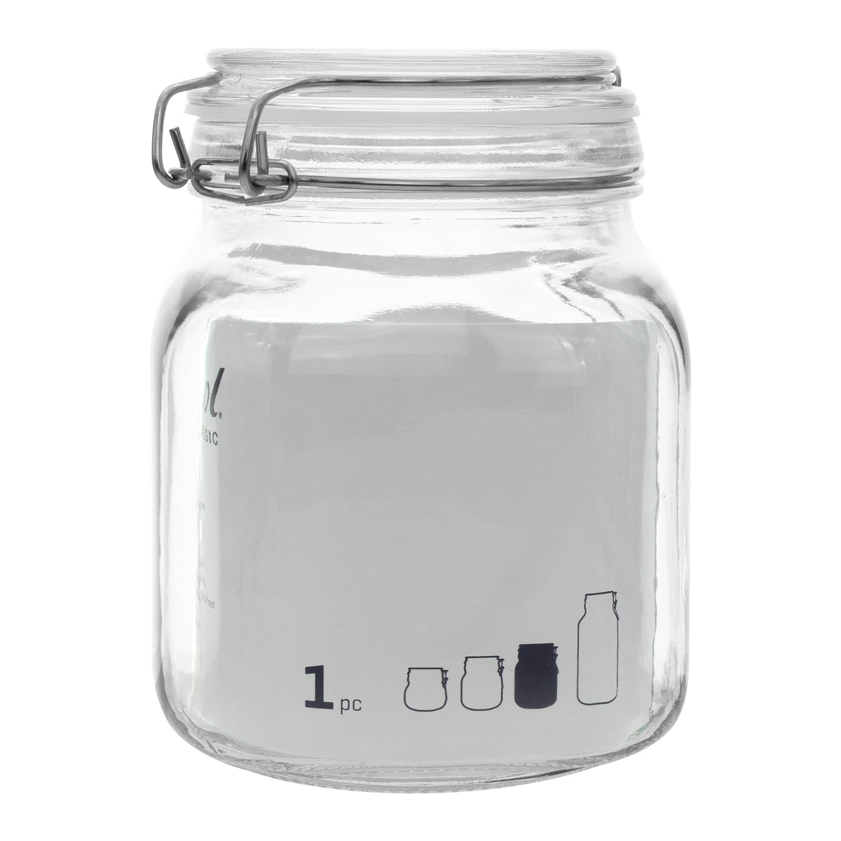 CONSOL STORE-IT JAR WITH CLIP TOP LID, 1L