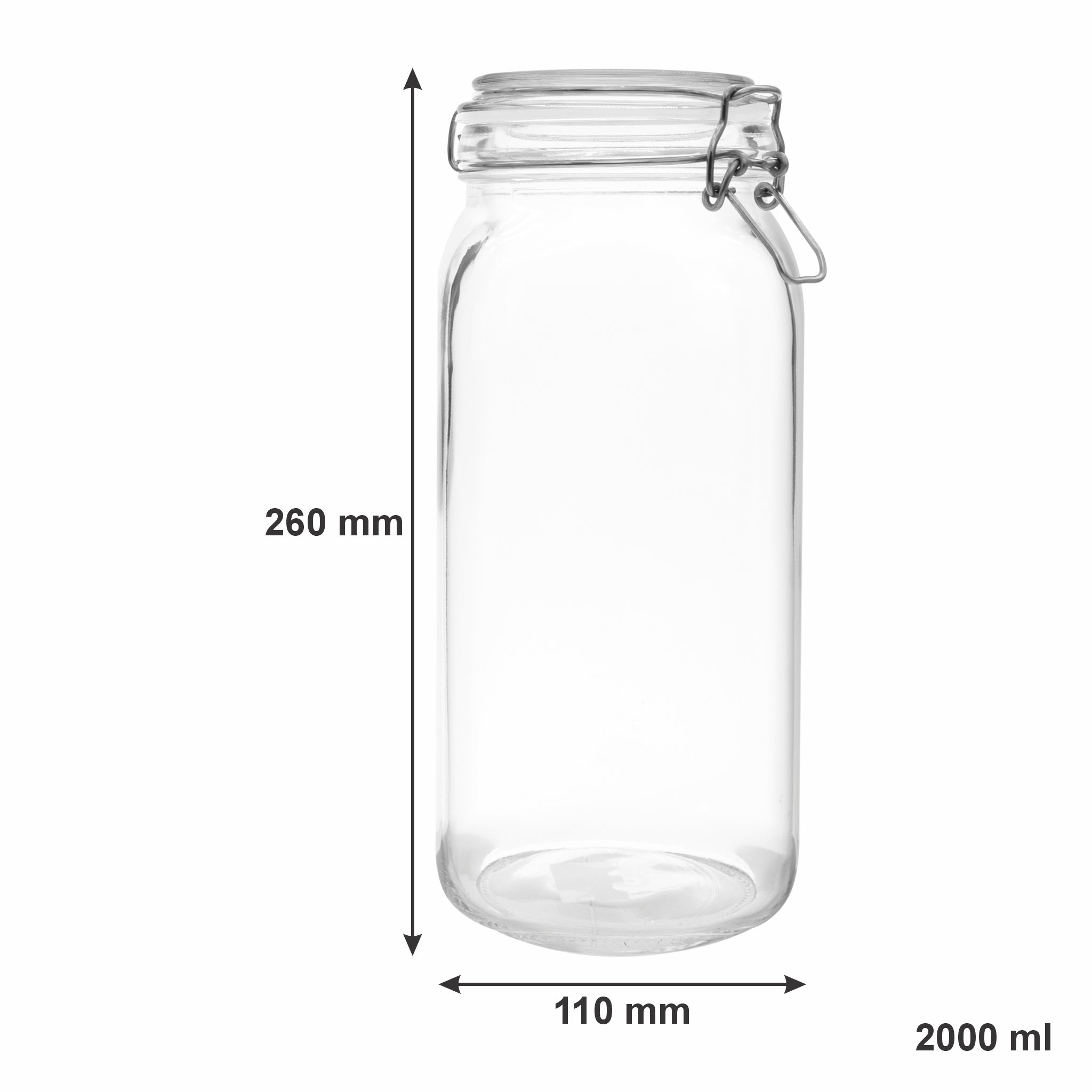 CONSOL STORE-IT JAR WITH CLIP TOP LID, 2L