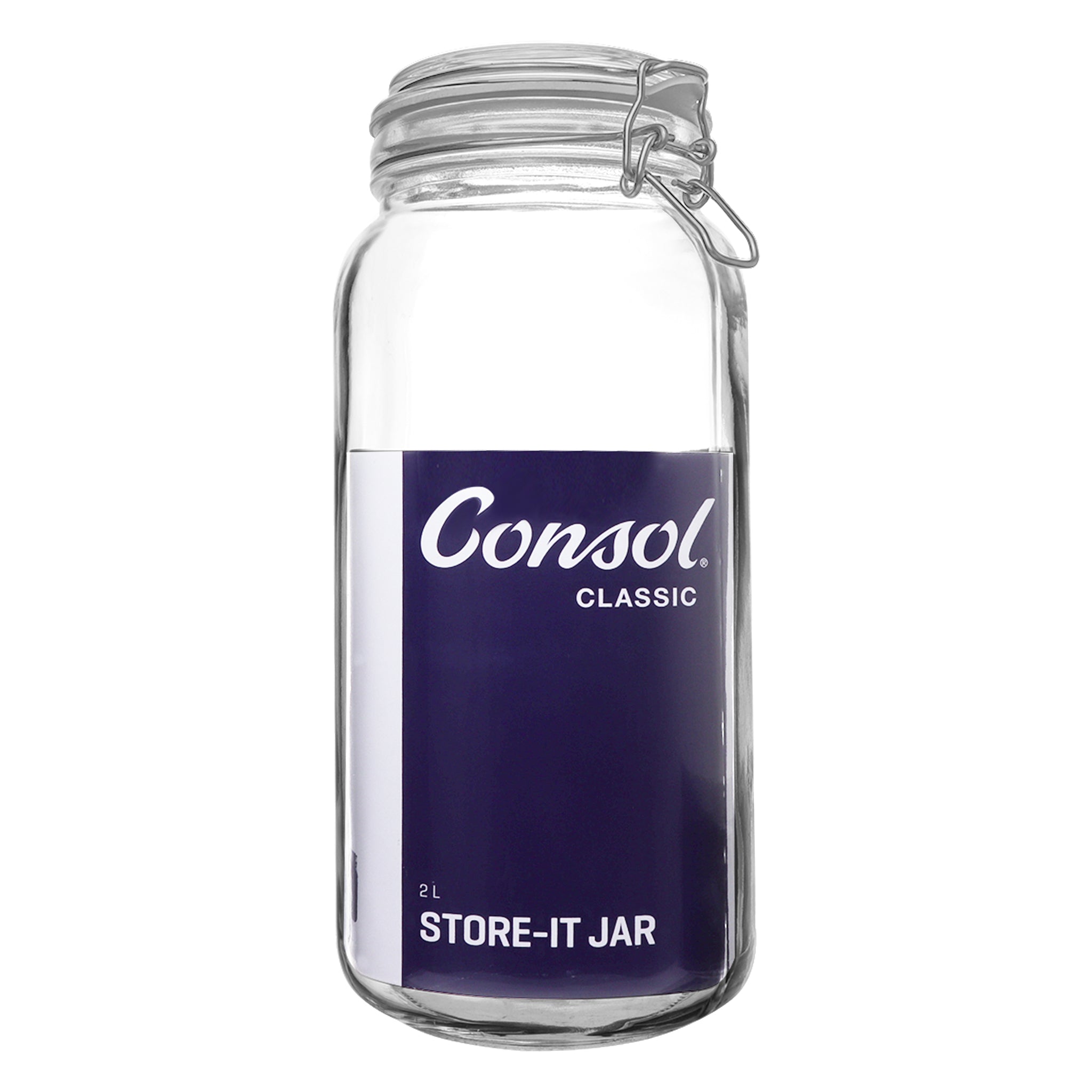 CONSOL STORE-IT JAR WITH CLIP TOP LID, 2L