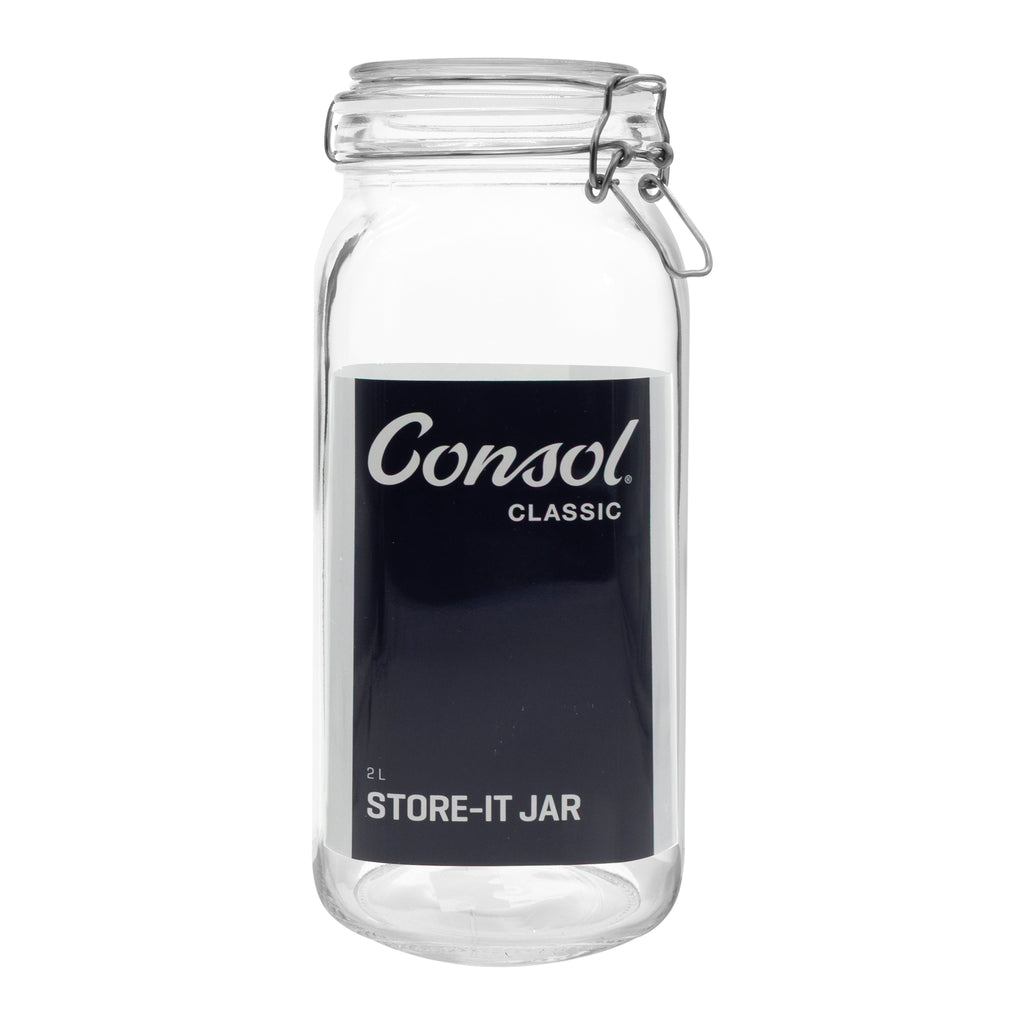 CONSOL STORE-IT JAR WITH CLIP TOP LID, 2L