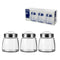 CONSOL SOHO GLASS CANISTERS WITH ST STEEL LIDS 3PCE SET, 800ML (140X125MM DIA)