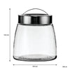 CONSOL SOHO GLASS CANISTERS WITH ST STEEL LIDS 3PCE SET, 800ML (140X125MM DIA)