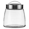 CONSOL SOHO GLASS CANISTERS WITH ST STEEL LIDS 3PCE SET, 800ML (140X125MM DIA)