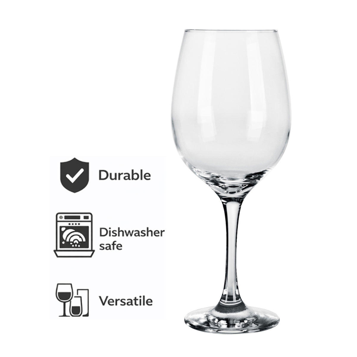 CONSOL LYON STEM RED WINE GLASS 2PK, 600ML