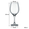 CONSOL LYON STEM RED WINE GLASS 2PK, 600ML