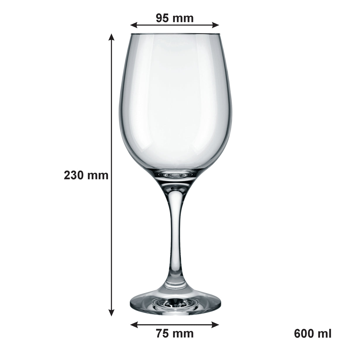 CONSOL LYON STEM RED WINE GLASS 2PK, 600ML