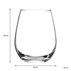 CONSOL BORDEAUX STEMLESS WINE GLASS 4PK, 350ML
