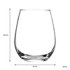 CONSOL BORDEAUX STEMLESS WINE GLASS 4 PACK, (350ML)
