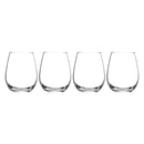 CONSOL BORDEAUX STEMLESS WINE GLASS 4 PACK, (350ML)