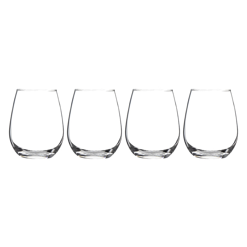 CONSOL BORDEAUX STEMLESS WINE GLASS 4 PACK, (350ML)