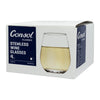 CONSOL BORDEAUX STEMLESS WINE GLASS 4PK, 350ML
