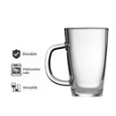 REGENT LATTE GLASS BULLET SHAPE MUG, 350ML